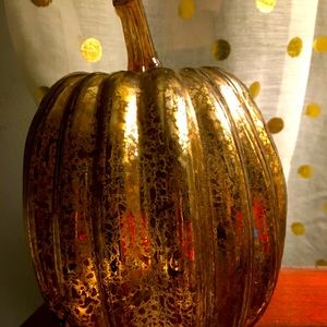 Pier one Glass pumpkin decor